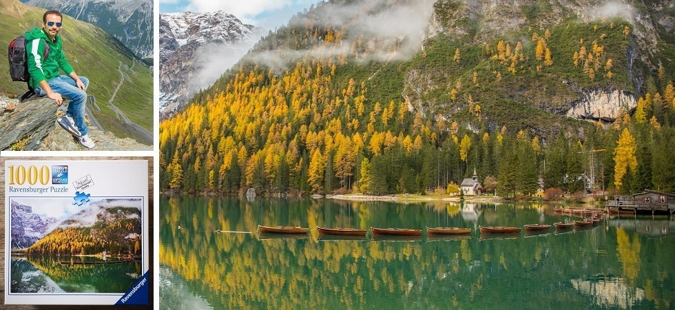 Il lago di Braies in mille pezzi: la foto di Daniele Venegoni diventa un puzzle per Ravensburger